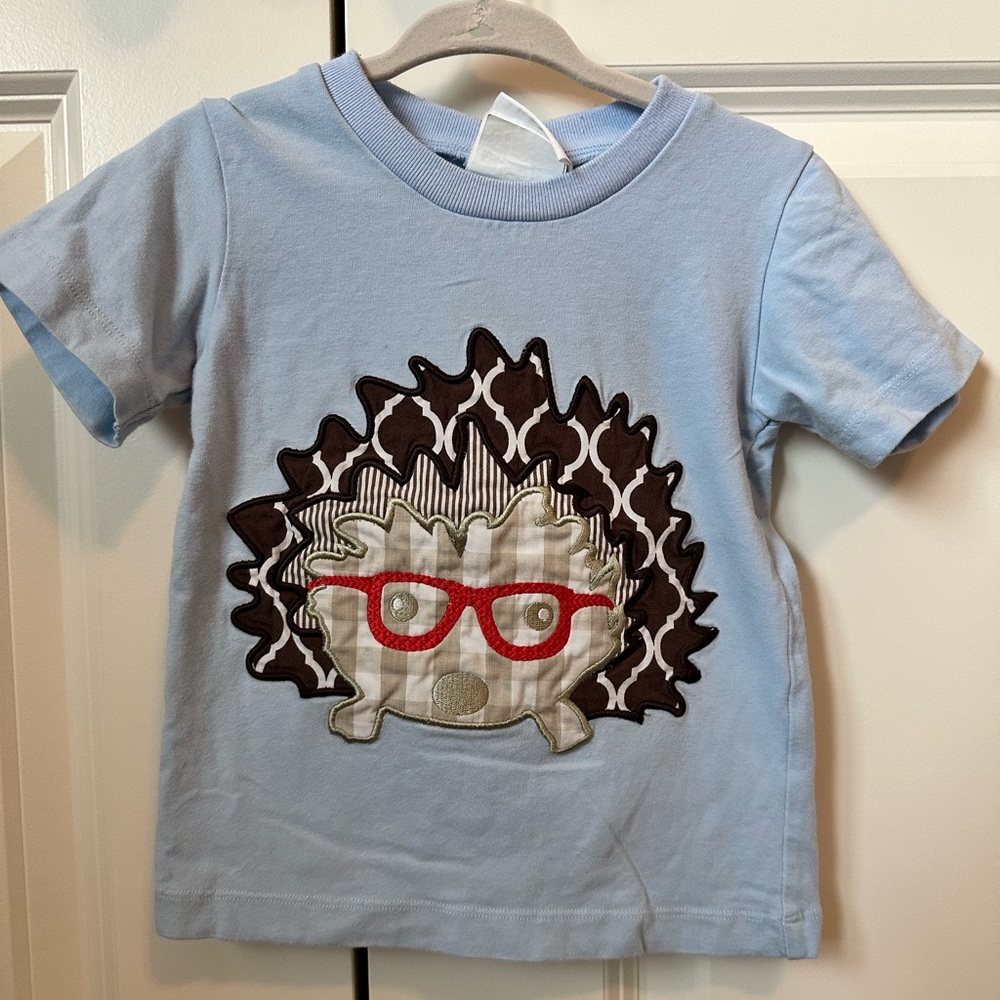 Natalie grant 12 mo embroidered hedgehog tshirt